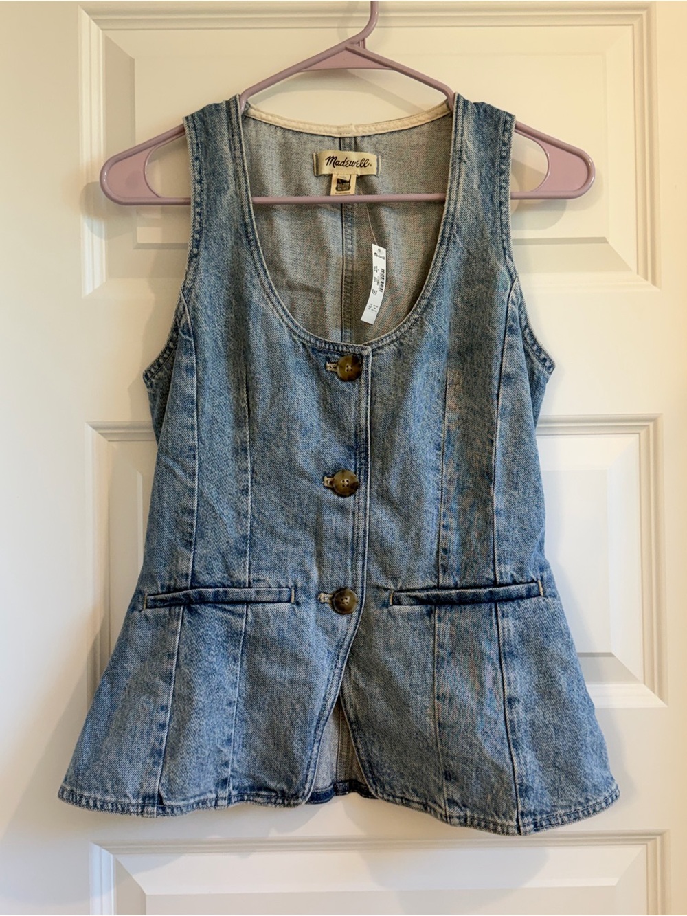 Madewell Light Blue Denim Vest